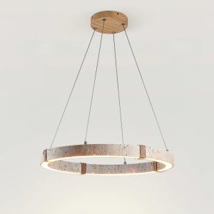 Circle Travertine Pendant Lamp