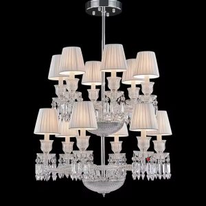 Candle Lamp Living Room Pendant Lights Glass Arm Crystal Chandelier