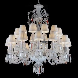 European Living Room Restaurant Luxury Pendant Lights for Hotel Modern Glass Candle Crystal Chandeliers
