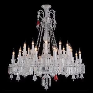 Factory Wholesale Modern Decor Large Glass K9 Crystal Chandelier Luxury Pendant Light for Living Dining Room
