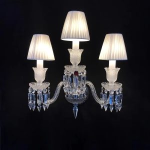 European Villa Hotel Crystal Fabric Wall Lamp Indoor Home Furnishings Living Room Bedroom Staircase Led Wall Light
